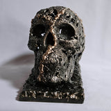 Vanité 3-24 - Sculpture crane metal dentelle acier et bronze