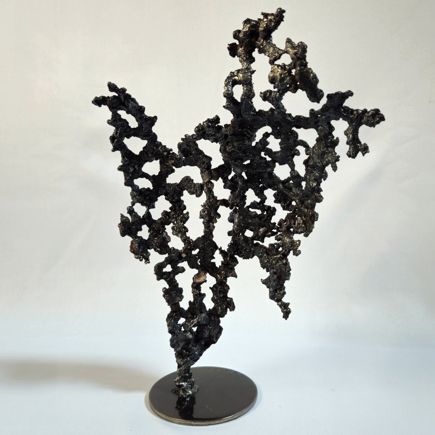 Pavarti Silence- Sculpture corps femme dentelle metal acier bronze