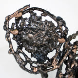 Fleur 39-23 - Sculpture fleur dentelle métal acier et bronze