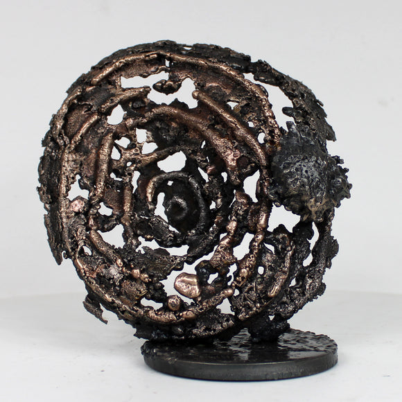 Fleur 40-23 - Sculpture fleur dentelle métal acier et bronze