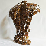 Kouros Action vérité - Sculpture Dos en dentelle de bronze