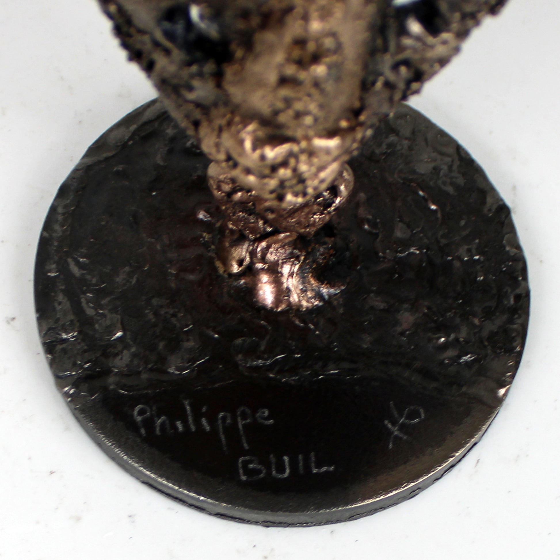 Masque Africain Mardi 42-23- Sculpture metal série de 7 masques semainiers sénégal