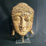 Siddhartha Bouddha - Sculpture tête de bouddha en dentelle de bronze