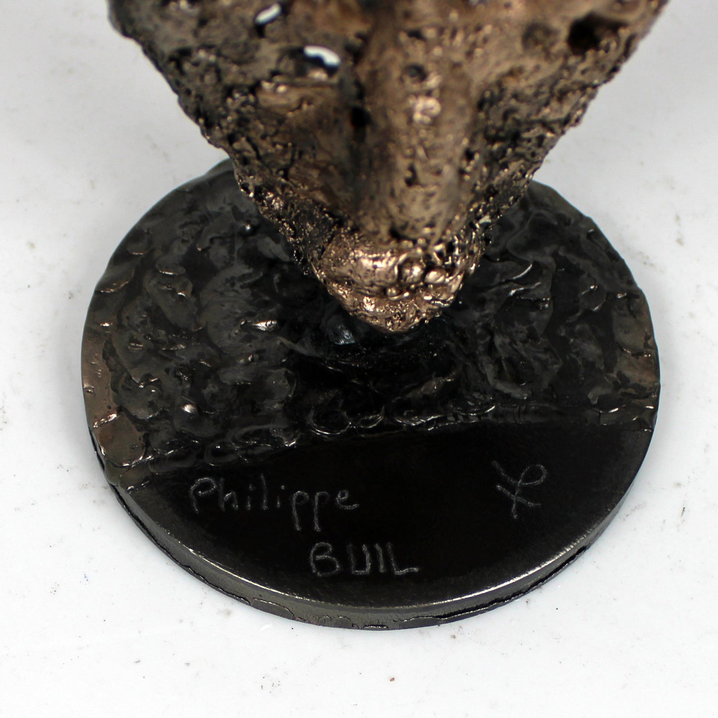 Masque Africain Mercredi 43-23- Sculpture metal série de 7 masques semainiers sénégal