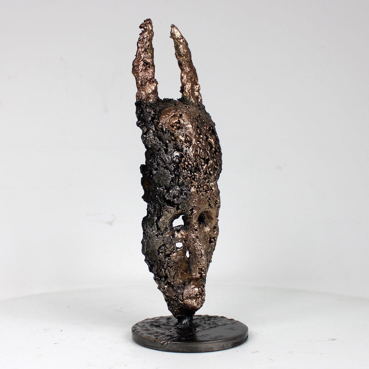 Masque Africain Mercredi 43-23- Sculpture metal série de 7 masques semainiers sénégal