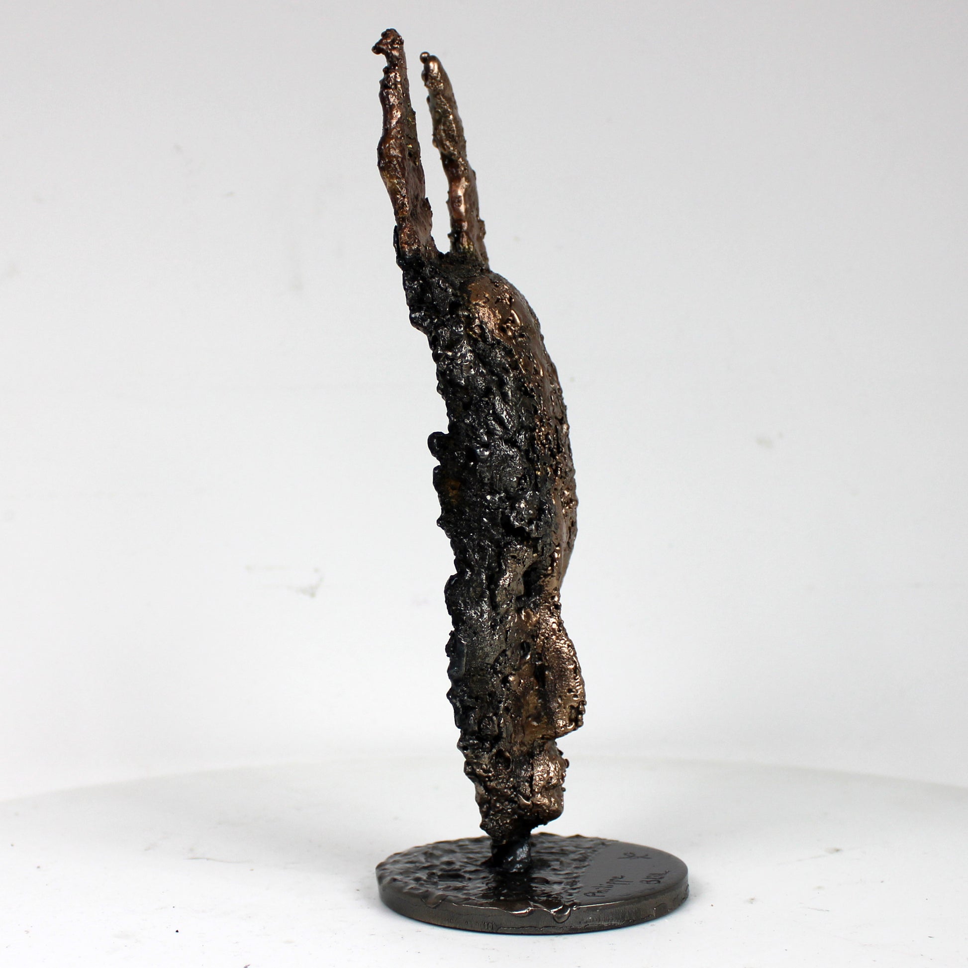 Masque Africain Mercredi 43-23- Sculpture metal série de 7 masques semainiers sénégal