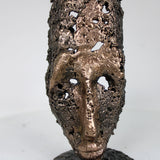 Masque Africain Vendredi 45-23- Sculpture metal série de 7 masques semainiers sénégal