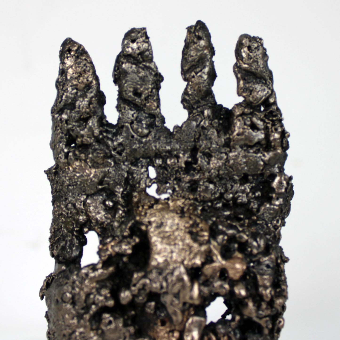 sculpture masque africain samedi peigne bronze acier dentelle métal - matière