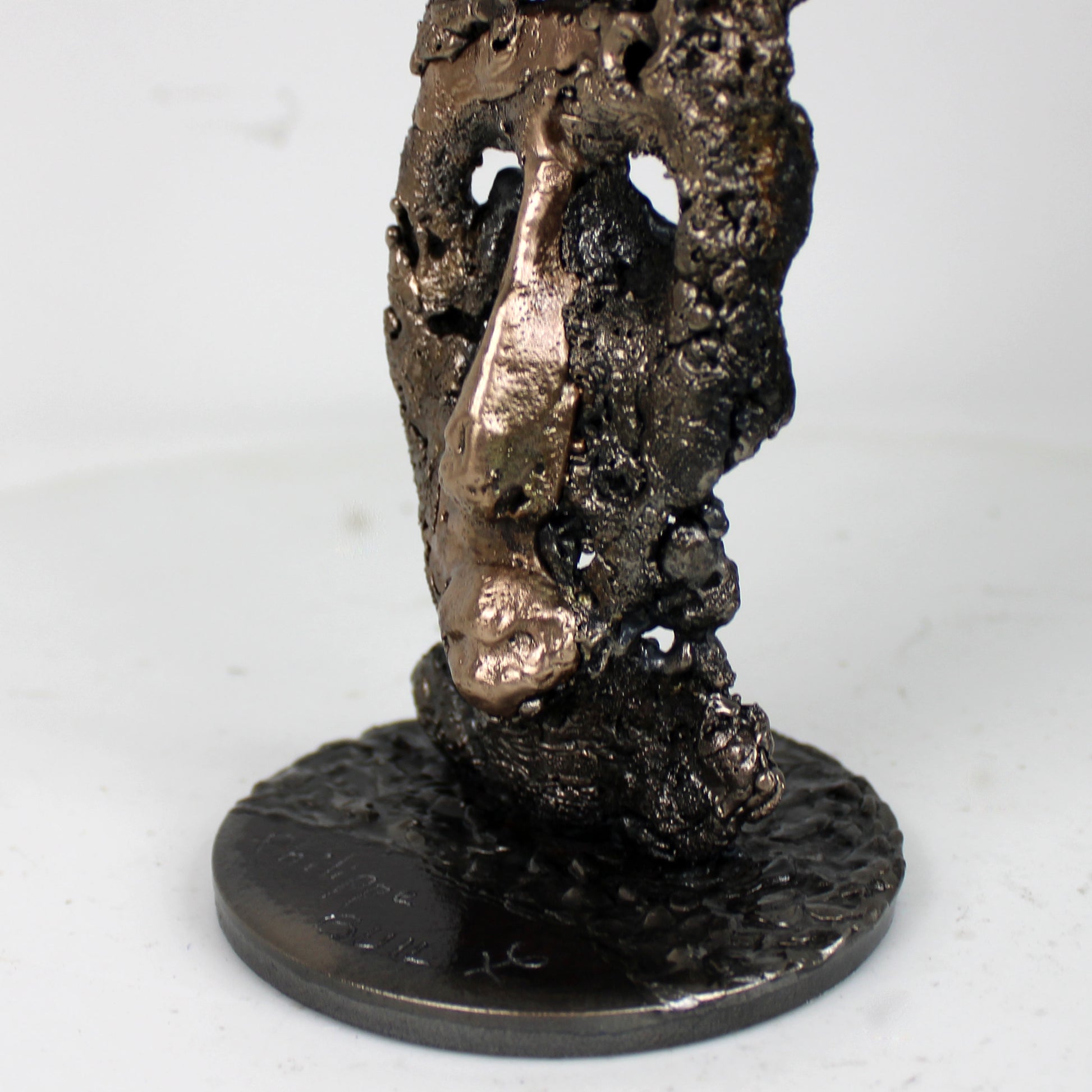 Masque Africain Dimanche 47-23- Sculpture metal série de 7 masques semainiers sénégal