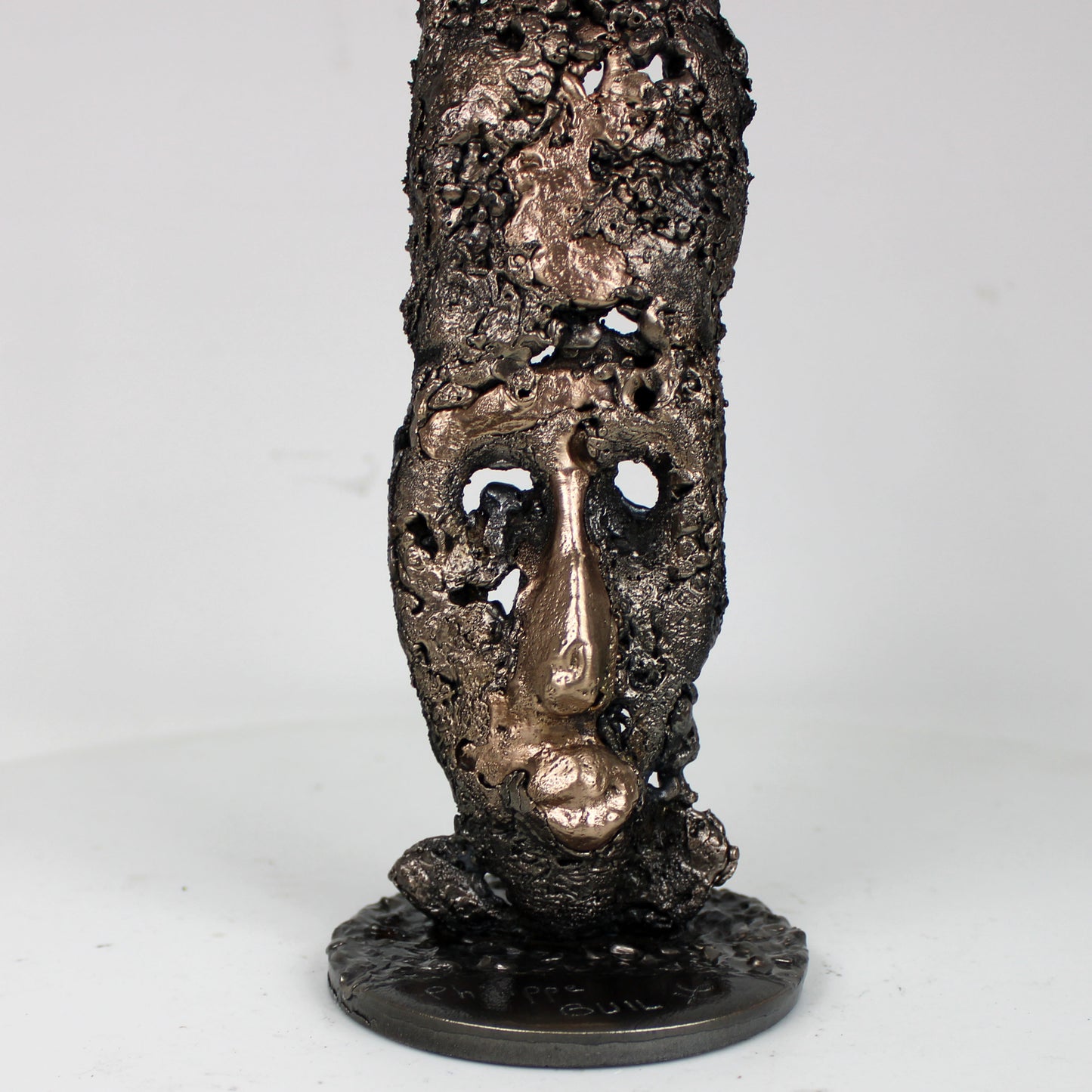 Masque Africain Dimanche 47-23- Sculpture metal série de 7 masques semainiers sénégal