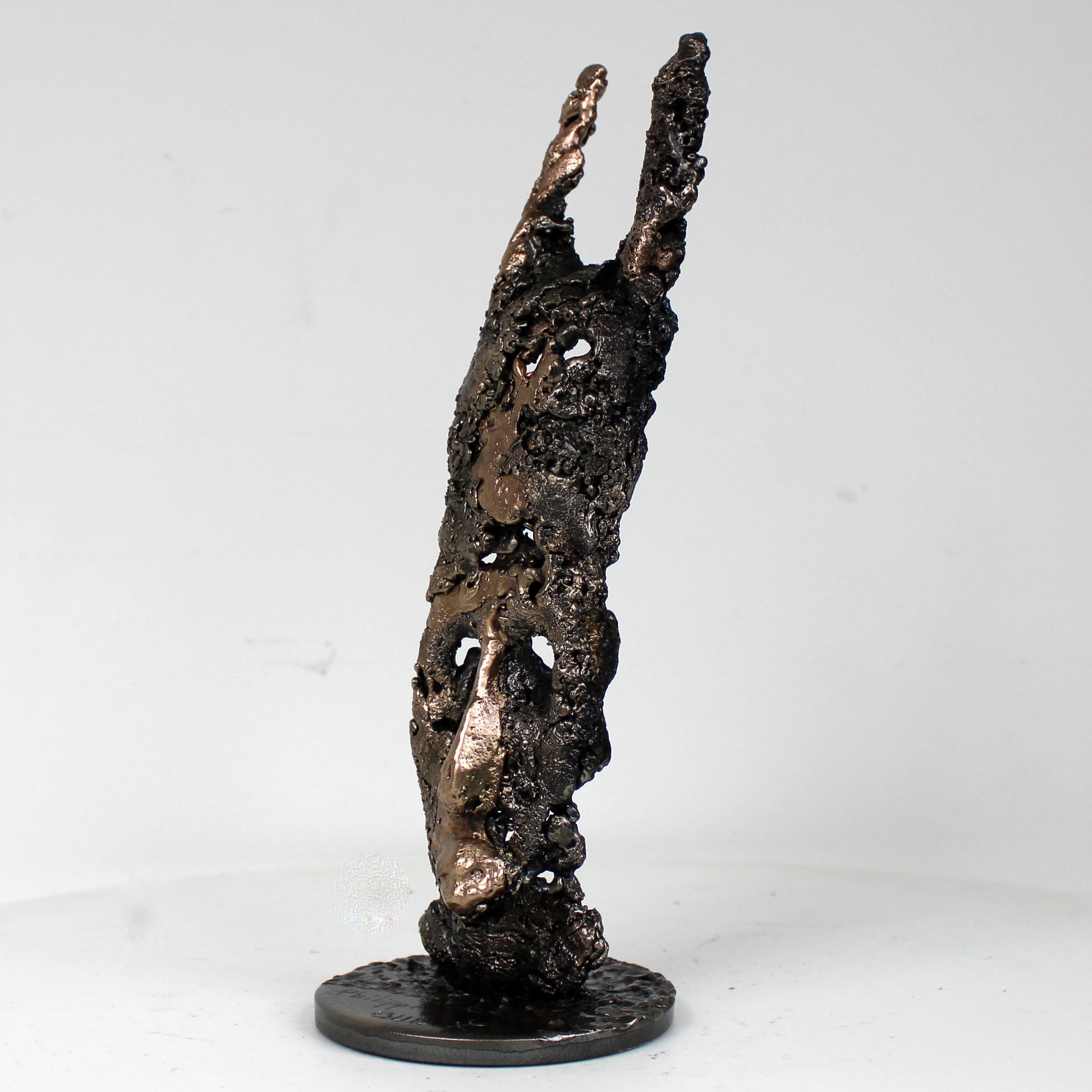 Masque Africain Dimanche 47-23- Sculpture metal série de 7 masques semainiers sénégal