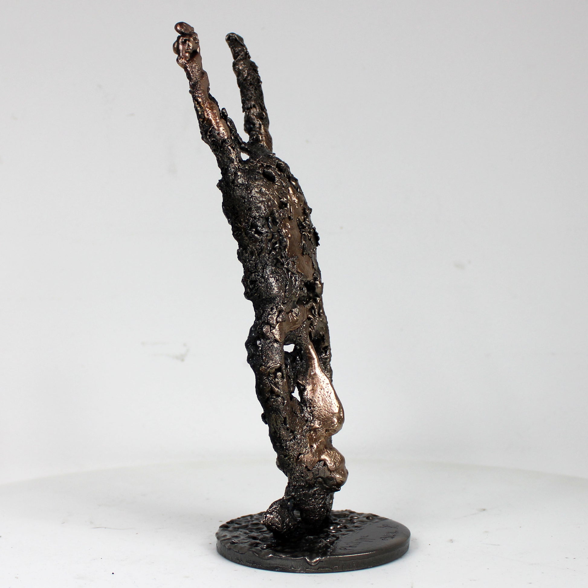 Masque Africain Dimanche 47-23- Sculpture metal série de 7 masques semainiers sénégal