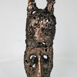 Masque Africain Dimanche 47-23- Sculpture metal série de 7 masques semainiers sénégal