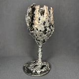 sculpture Le Calice du Silence Philippe Buil tête de mort métal