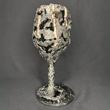 sculpture Le Calice du Silence Philippe Buil tête de mort métal