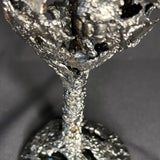 sculpture Le Calice du Silence Philippe Buil tête de mort métal