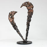 Coeur 51-23 - Sculpture métal - Coeur en dentelle bronze et acier