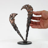 Coeur 51-23 - Sculpture métal - Coeur en dentelle bronze et acier