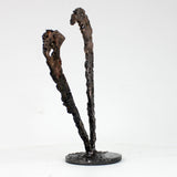 Coeur 51-23 - Sculpture métal - Coeur en dentelle bronze et acier