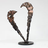 Coeur 51-23 - Sculpture métal - Coeur en dentelle bronze et acier