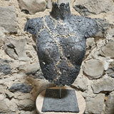 Belisama Lutchia - Sculpture bust woman lace metal steel and brass
