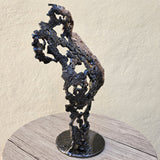 Pavarti Iris - Sculpture bustier femme dentelle metal acier bronze