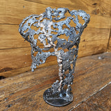 Pavarti Frene - Sculpture corps masculin dentelle metal acier bronze