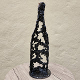 Bouteille de vin 64-23 - Sculpture dentelle métal acier et bronze