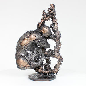 Montagne Yogi 65-22 - Sculpture corps masculin dentelle métal acier bronze