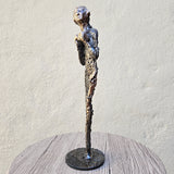 Muse 66-23 - Sculpture femme metal acier bronze