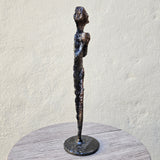 Muse 66-23 - Sculpture femme metal acier bronze