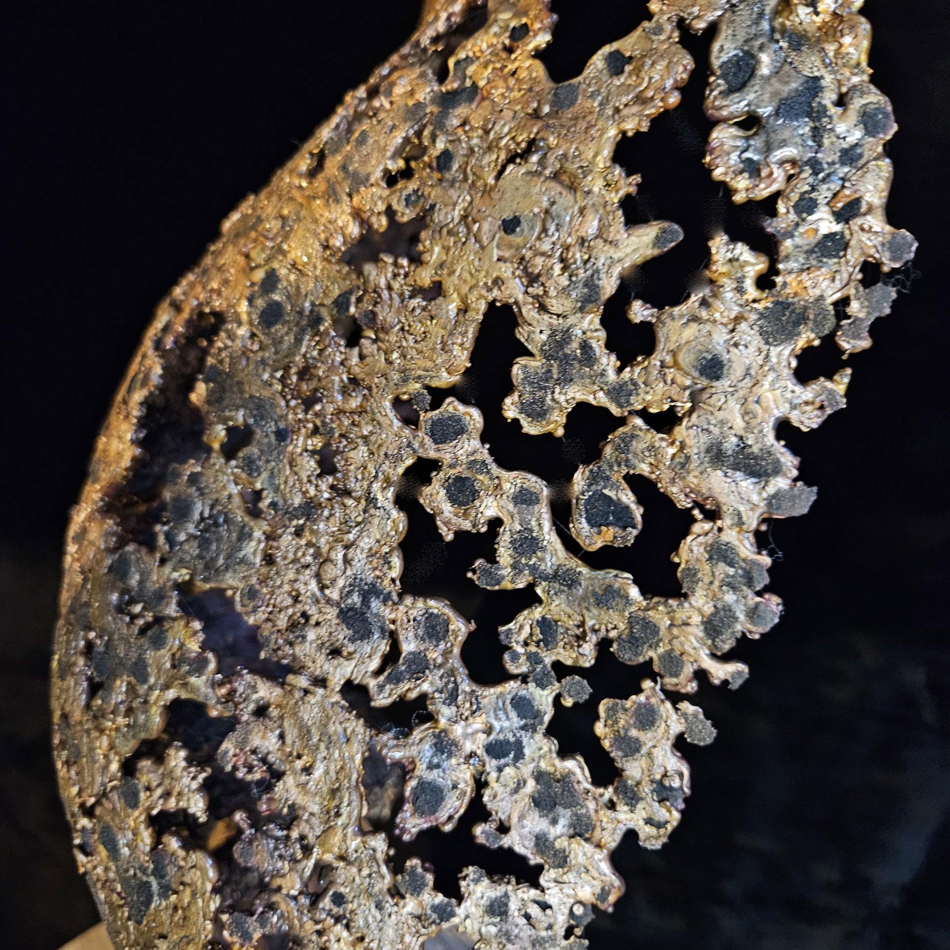 Kouros ô séant - Sculpture Fessier en dentelle de bronze