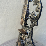 Oublié des dieux 71-23 - Sculpture violon dentelle métal acier et bronze