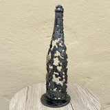 Bouteille champagne 76-23 - Sculpture dentelle metal acier laiton