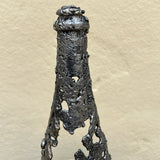 Bouteille champagne 76-23 - Sculpture dentelle metal acier laiton