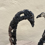Coeur 77-23 - Sculpture métal - Coeur en dentelle bronze, acier et laiton