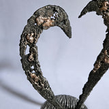 Coeur 8-24 - Sculpture métal - Coeur en dentelle bronze et acier