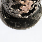 Bouteille Champagne Ruinart 99-23 - Sculpture dentelle métal acier et bronze