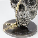 Crane 105-21 - Sculpture vanite metal - Tete de mort Acier, laiton - Buil