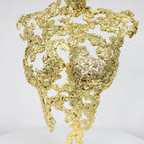 Pavarti Belle de Jour - Sculpture bustier femme dentelle metal et feuilles or 24 carats