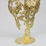 Pavarti Belle de Jour - Sculpture bustier femme dentelle metal et feuilles or 24 carats