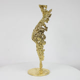 Pavarti Belle de Jour - Sculpture bustier femme dentelle metal et feuilles or 24 carats