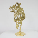Pavarti Belle de Jour - Sculpture bustier femme dentelle metal et feuilles or 24 carats