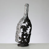 Bouteille champagne CVI - Sculpture bouteille champagne dentelle métal acier et chrome