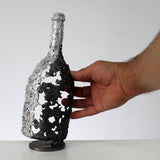 Bouteille champagne CVI - Sculpture bouteille champagne dentelle métal acier et chrome
