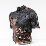 Kouros L'éternel - Sculpture torse homme metal bronze et acier