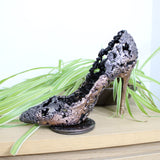 Chaussure talon aiguille 110-22 - Sculpture mode dentelle métal acier bronze