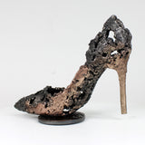 Chaussure talon aiguille 110-22 - Sculpture mode dentelle métal acier bronze