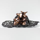 Chapeau 112-22 - Sculpture forme chapeau dentelle acier et bronze