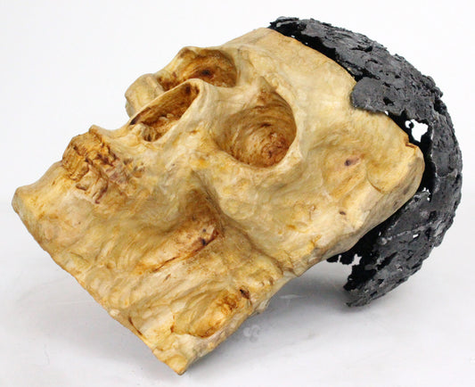 Fouque Wittig - Sculpture vanité gouttes acier et bois - Buil